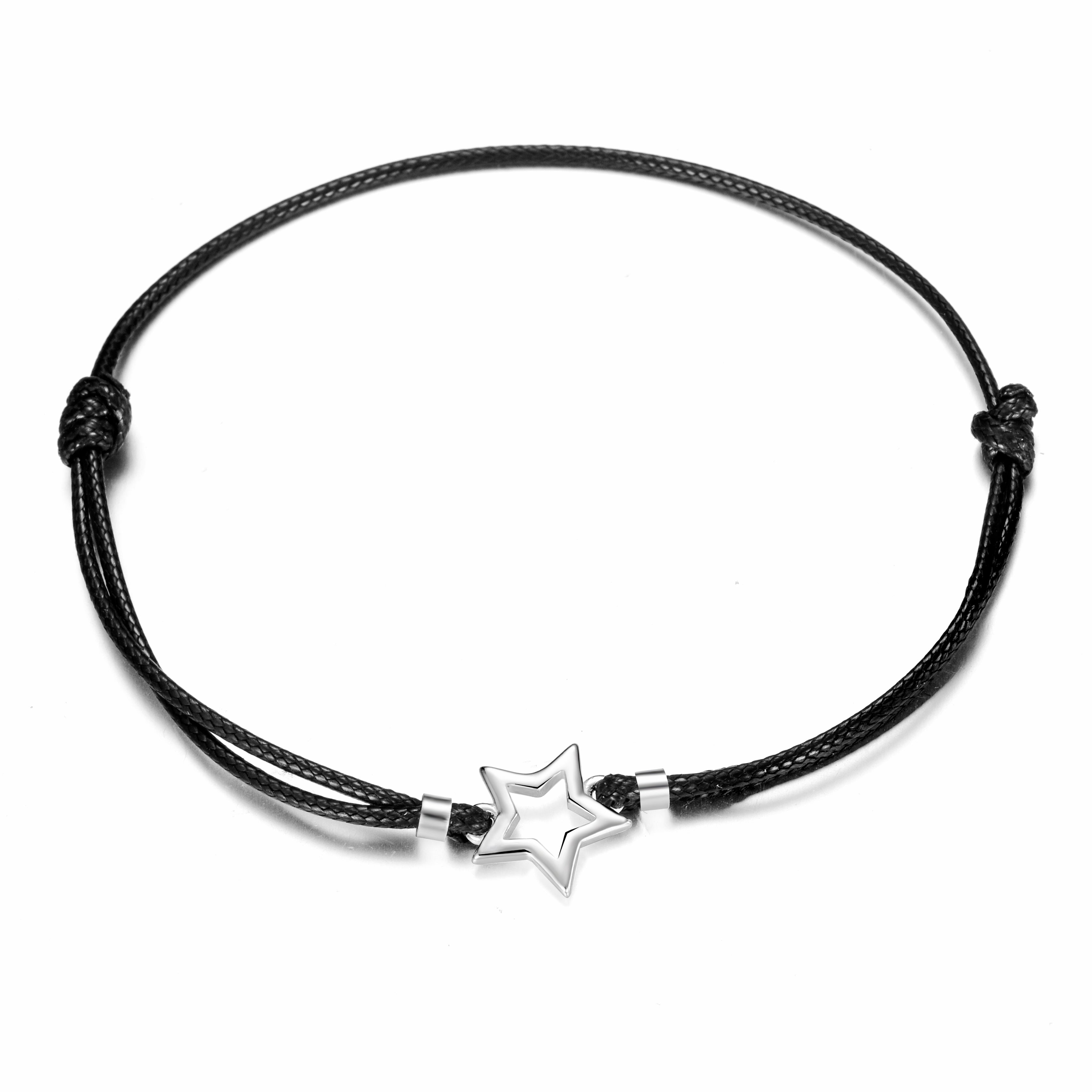 Sterling Silver Corded Star Bracelet by Philip Jones Jewellery