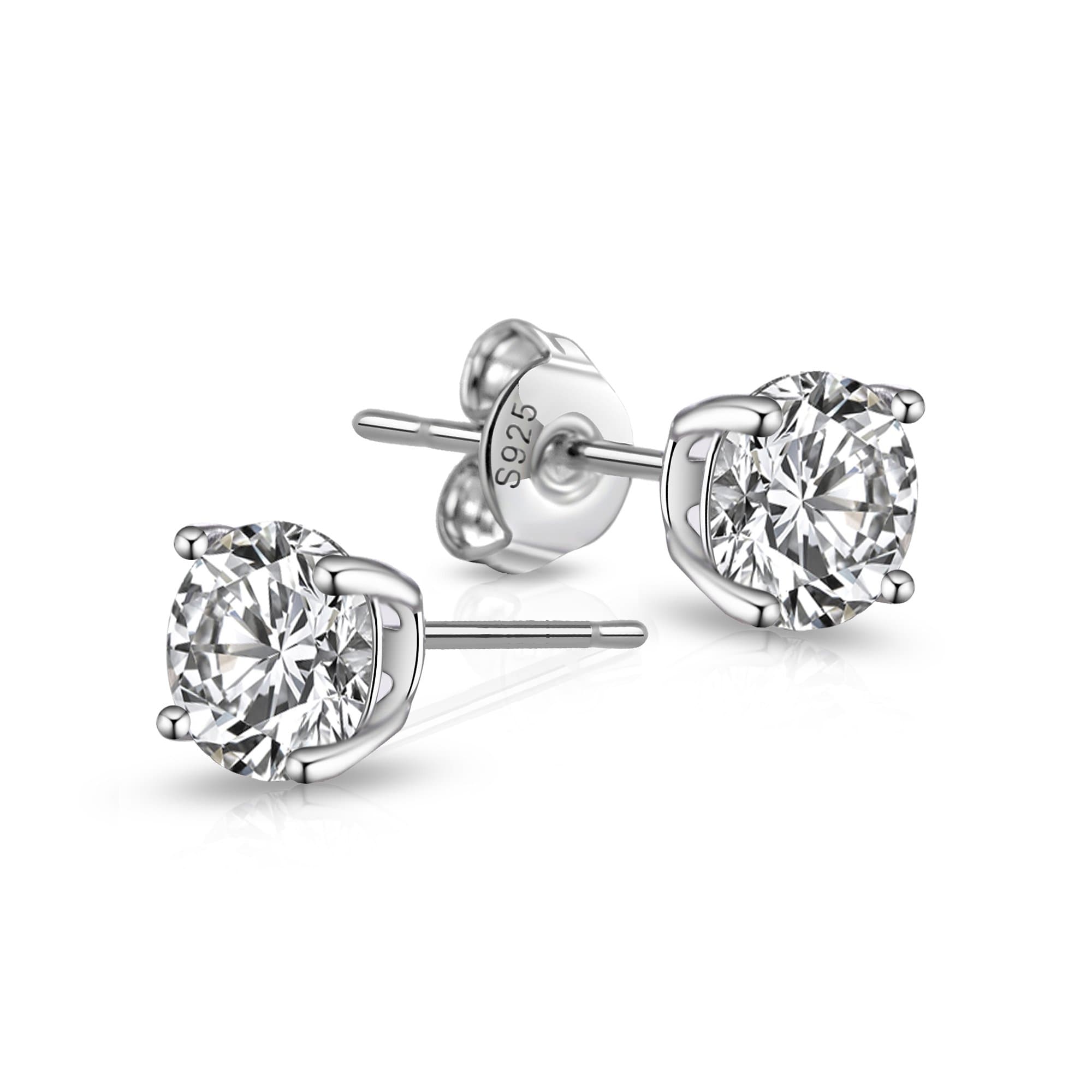 Sterling Silver World's Greatest Daughter Crystal Earrings