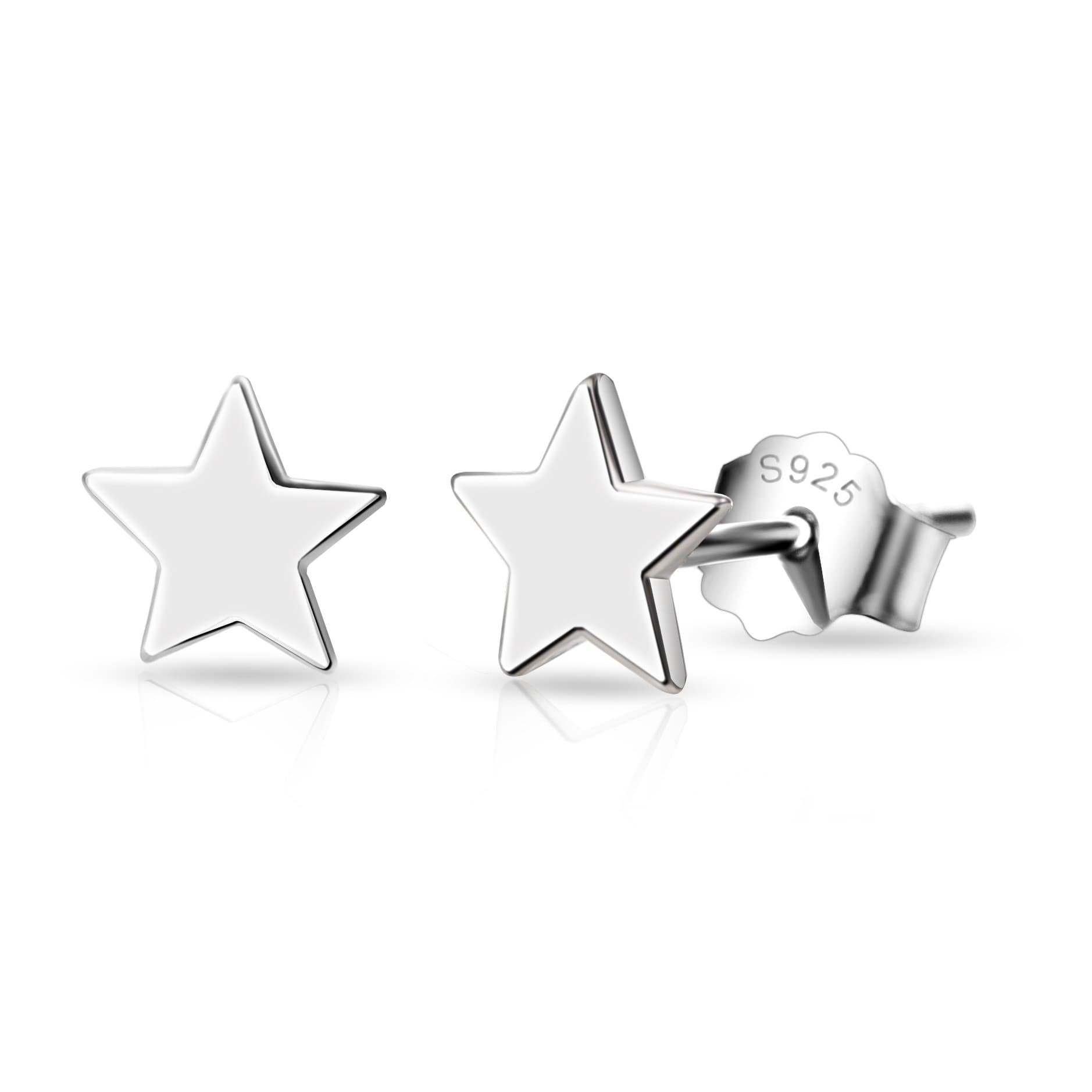 Sterling Silver Auntie Quote Star Earrings - Philip Jones Jewellery