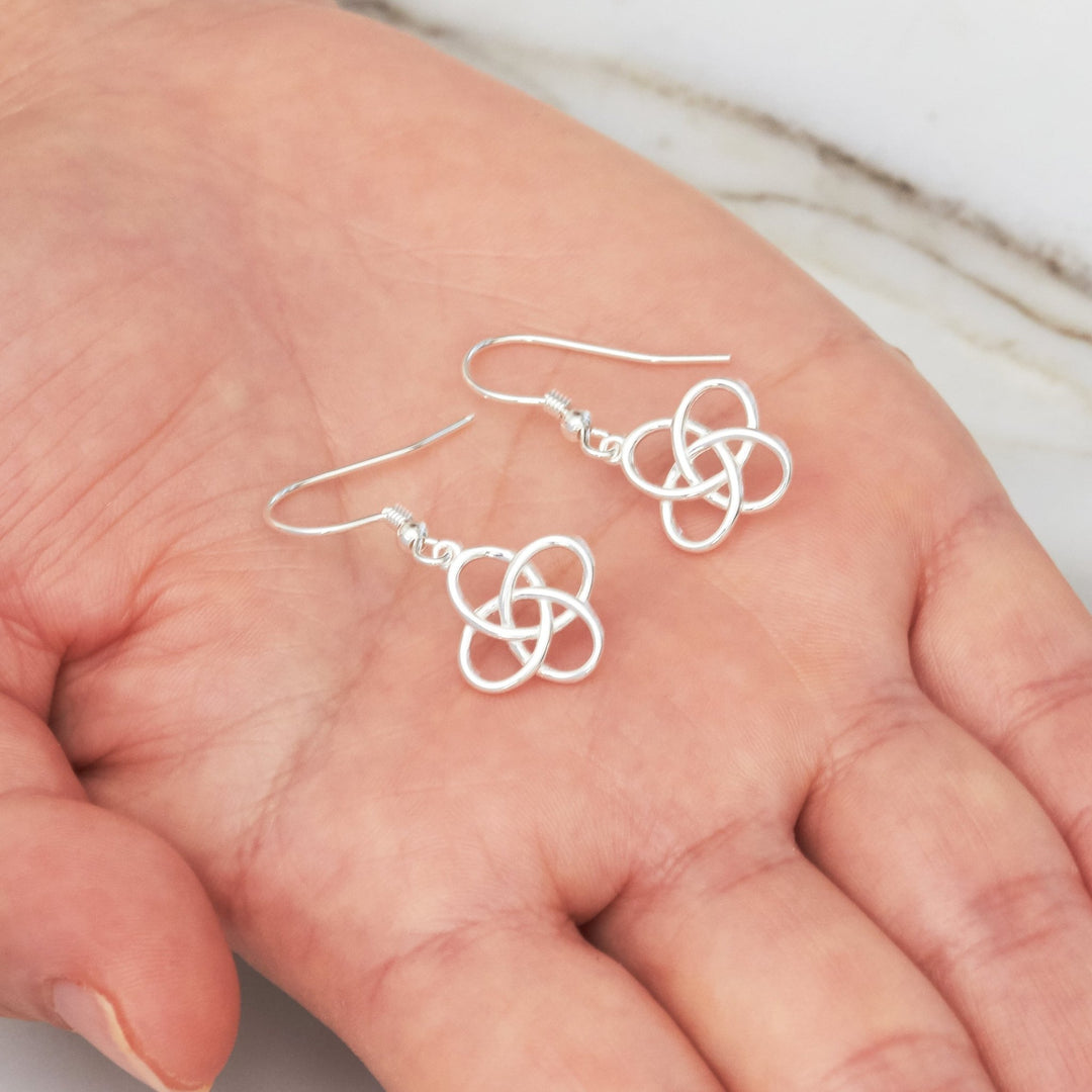 Sterling Silver Celtic Dangle Earrings - Philip Jones Jewellery