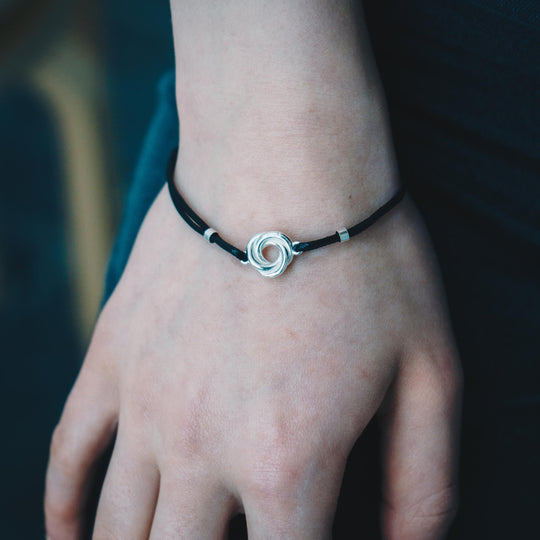 Sterling Silver Corded Knot Bracelet - Philip Jones Jewellery