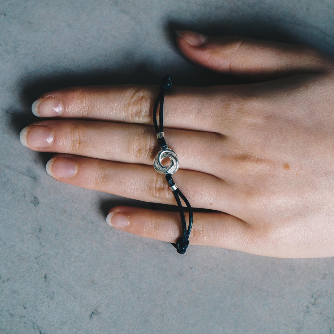 Sterling Silver Corded Knot Bracelet - Philip Jones Jewellery