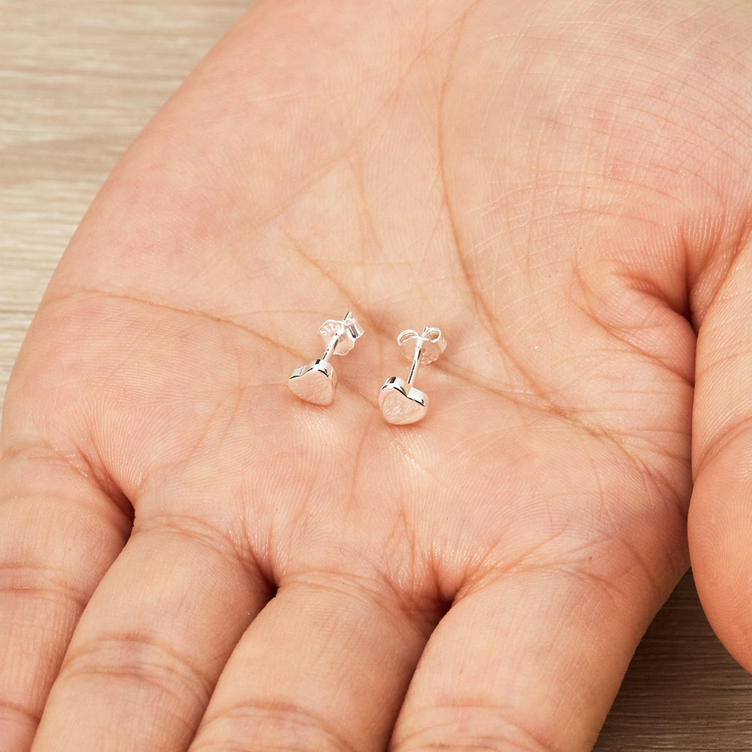 Sterling Silver Heart Earrings - Philip Jones Jewellery