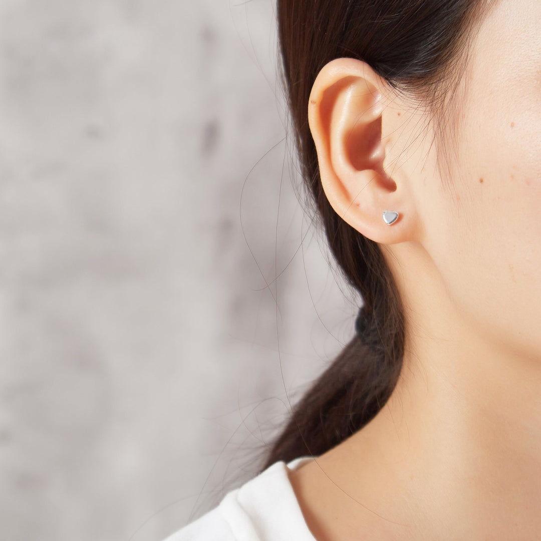 Sterling Silver Heart Earrings - Philip Jones Jewellery