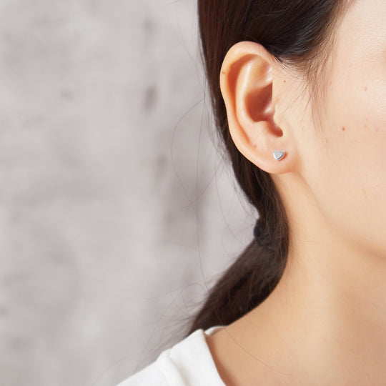Sterling Silver Heart Earrings - Philip Jones Jewellery