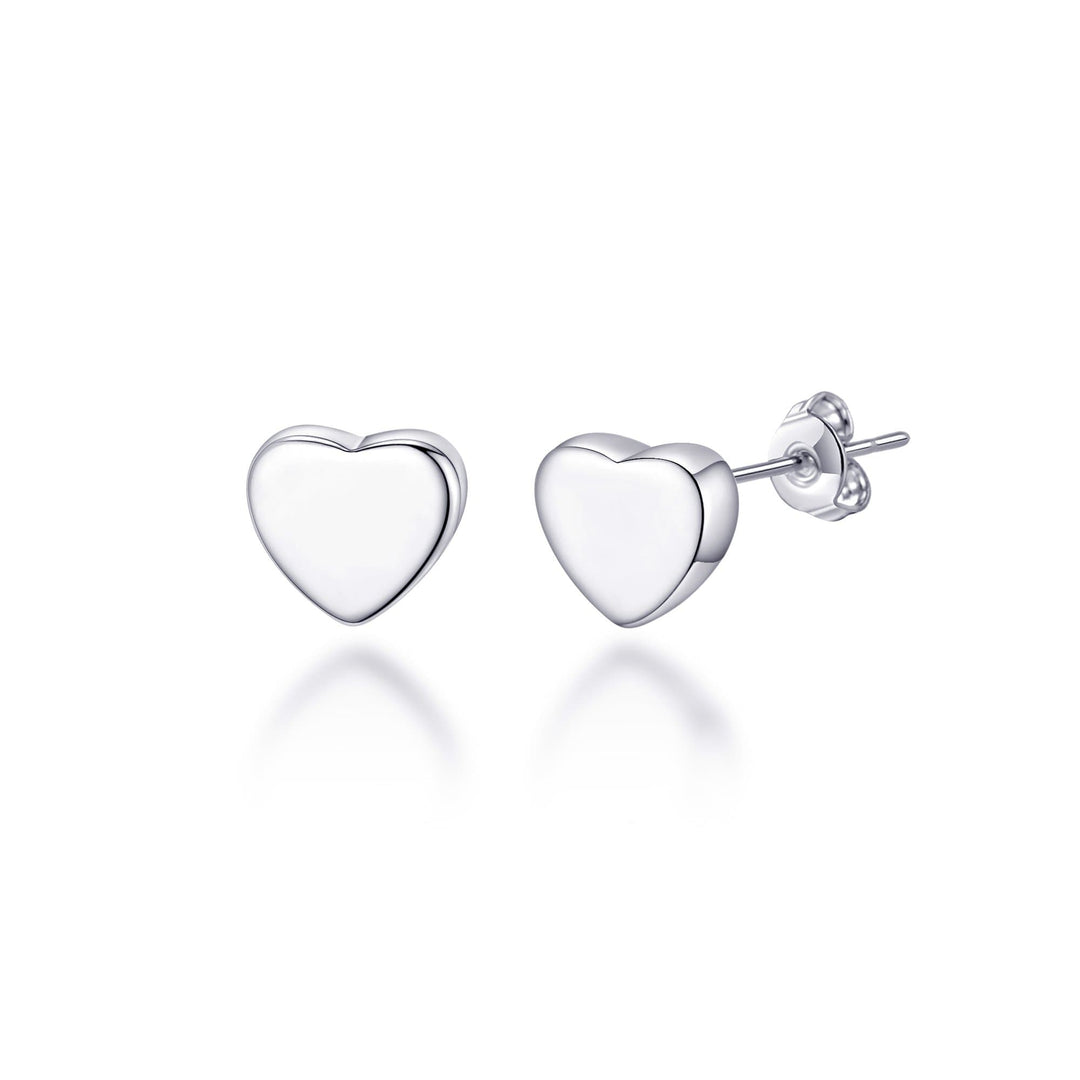 Sterling Silver Heart Earrings - Philip Jones Jewellery