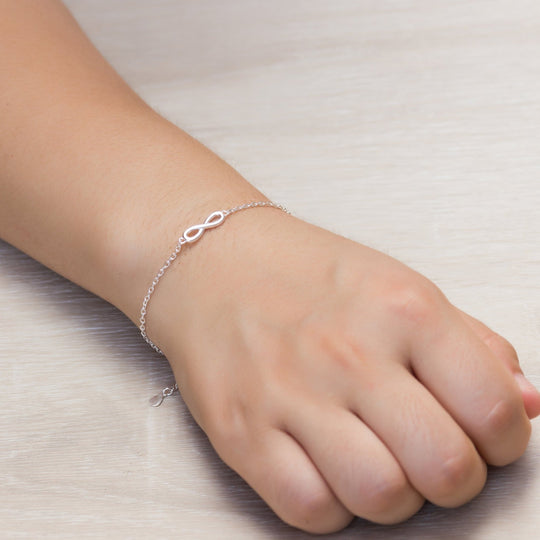 Sterling Silver Infinity Bracelet - Philip Jones Jewellery