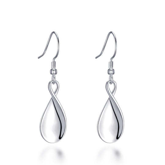 Sterling Silver Infinity Curve Earrings - Philip Jones Jewellery