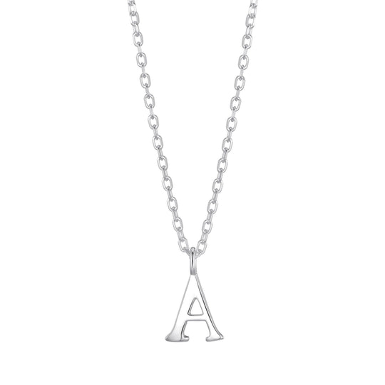 Sterling Silver Initial A Necklace - Philip Jones Jewellery