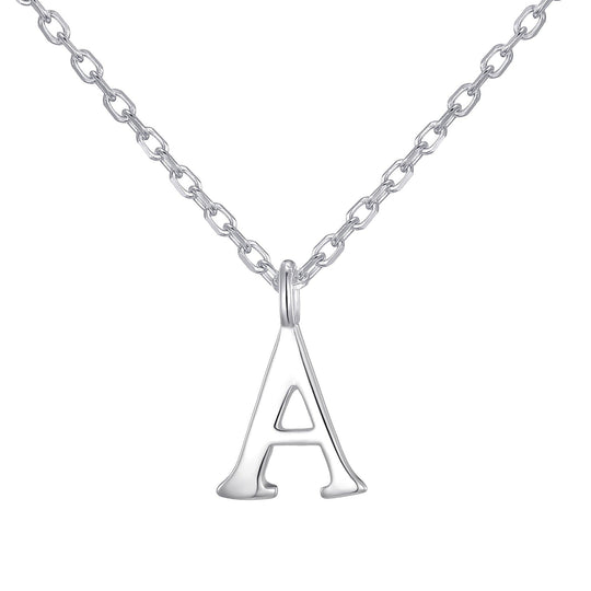 Sterling Silver Initial A Necklace - Philip Jones Jewellery