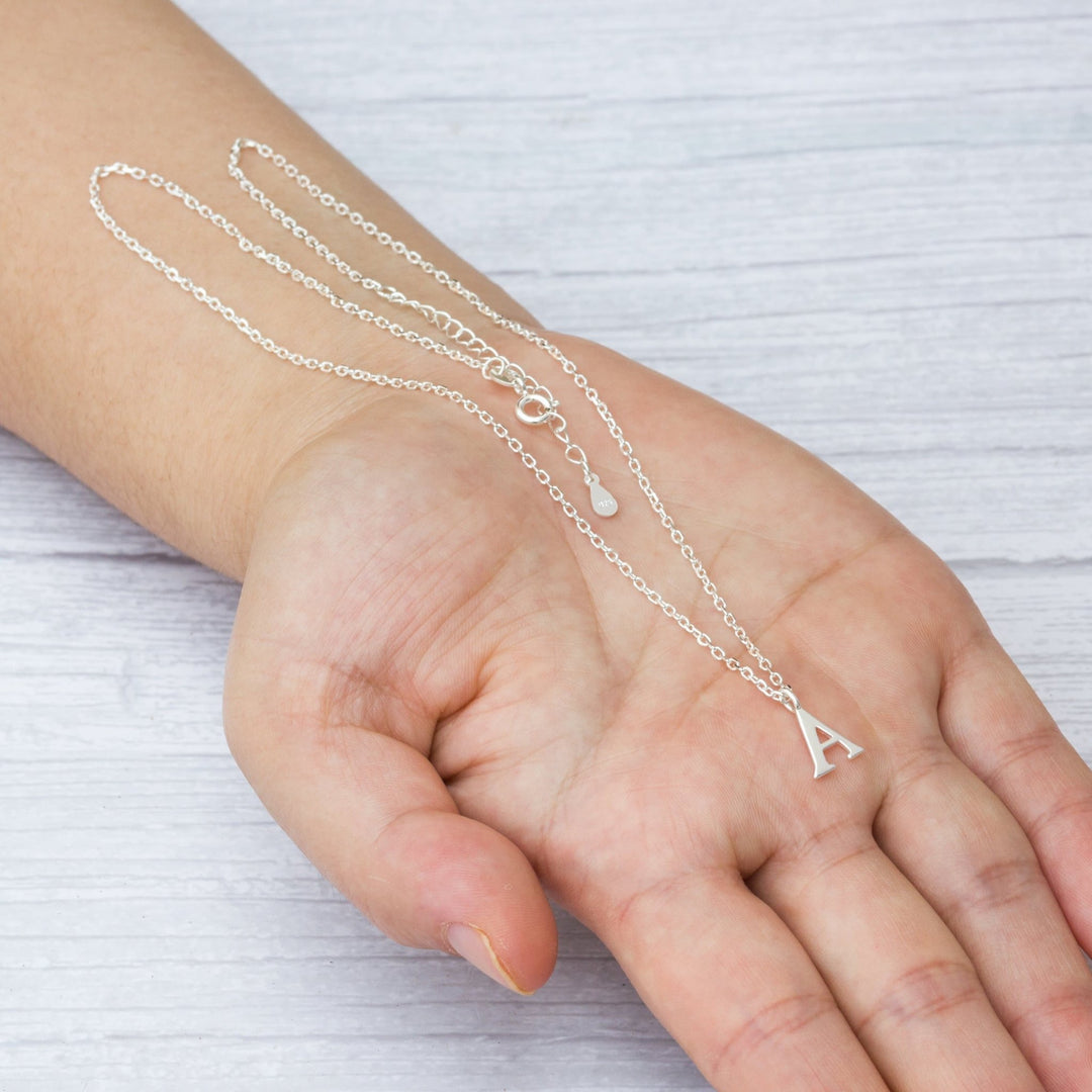 Sterling Silver Initial A Necklace - Philip Jones Jewellery