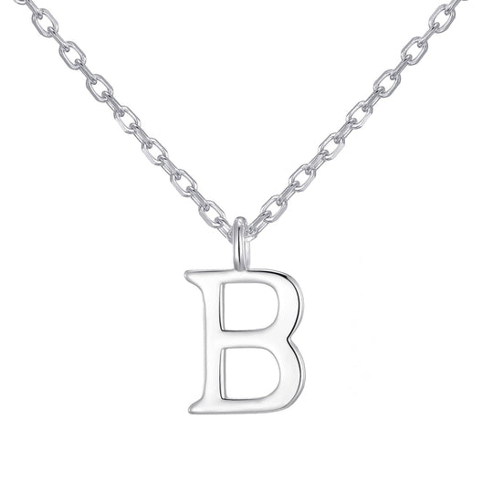 Sterling Silver Initial B Necklace - Philip Jones Jewellery