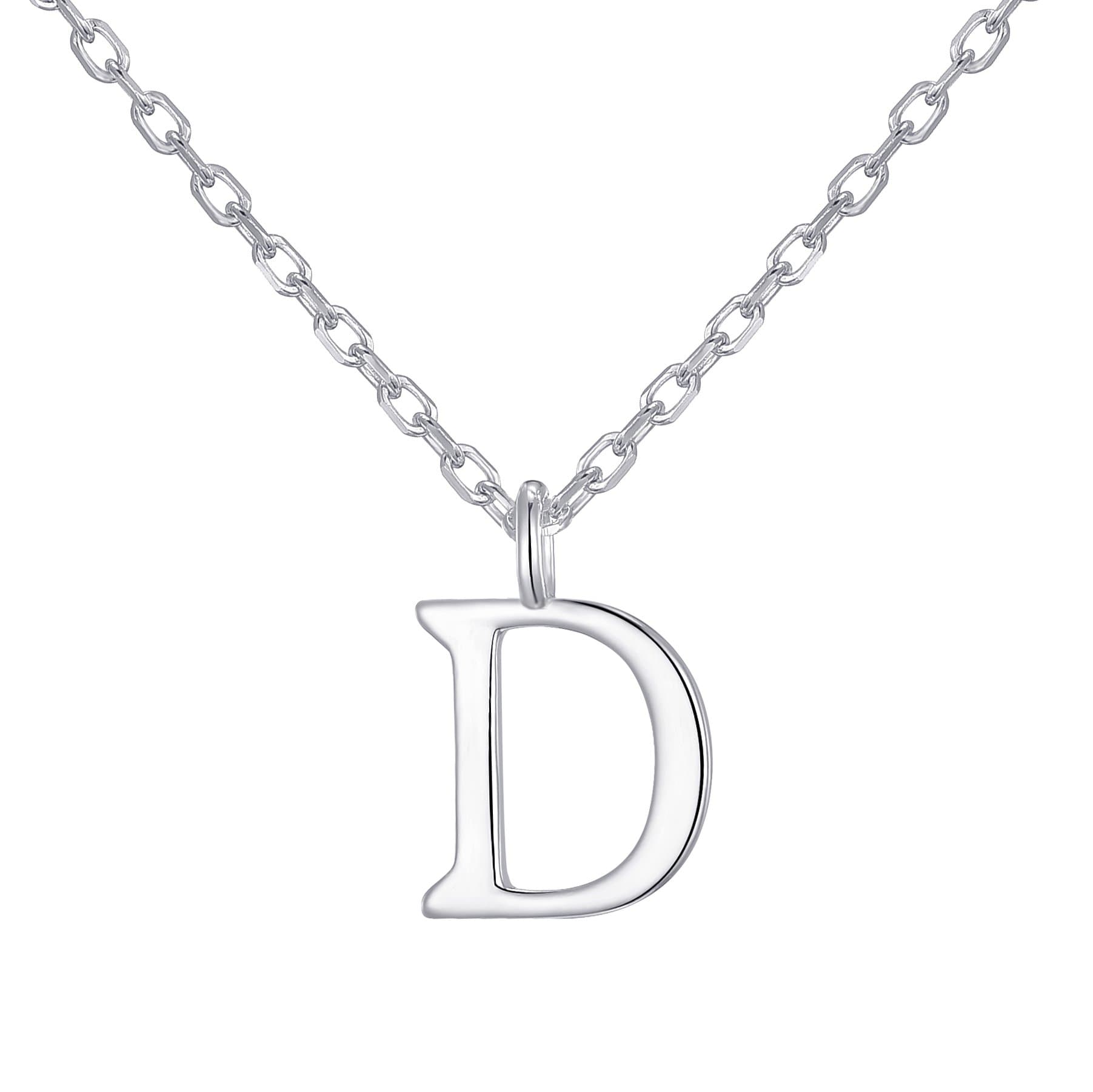 Sterling Silver Initial D Necklace - Philip Jones Jewellery