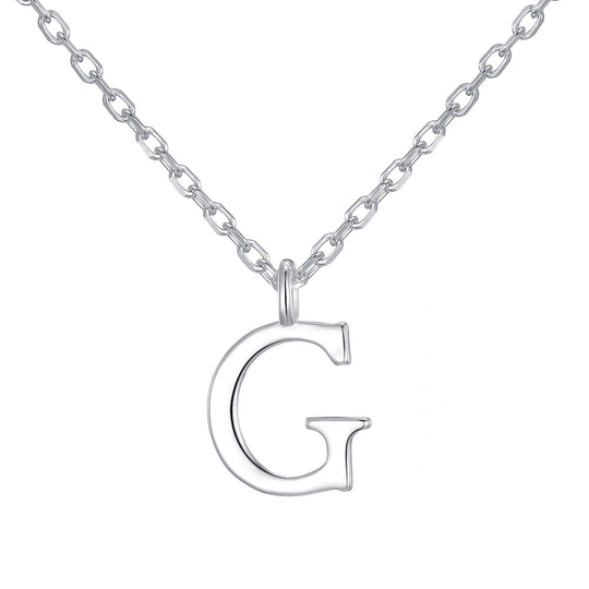 Sterling Silver Initial G Necklace - Philip Jones Jewellery