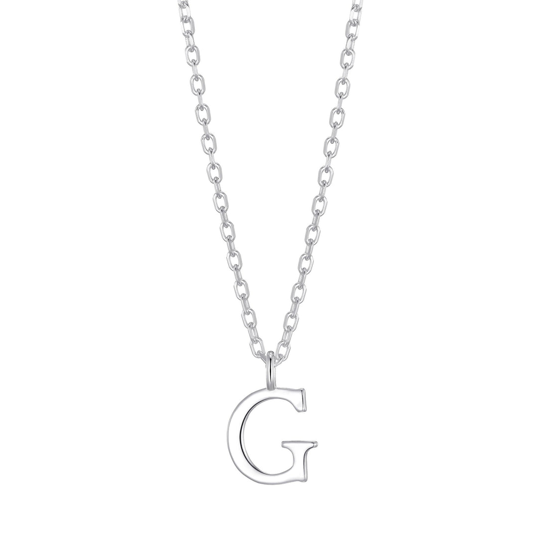 Sterling Silver Initial G Necklace - Philip Jones Jewellery