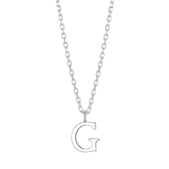 Sterling Silver Initial G Necklace - Philip Jones Jewellery