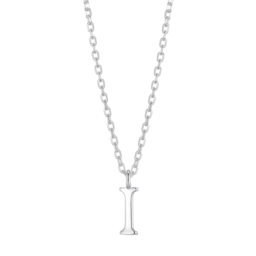 Sterling Silver Initial I Necklace - Philip Jones Jewellery