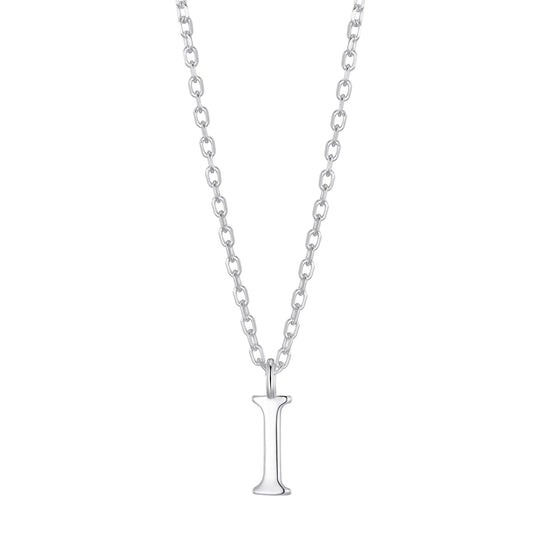 Sterling Silver Initial I Necklace - Philip Jones Jewellery