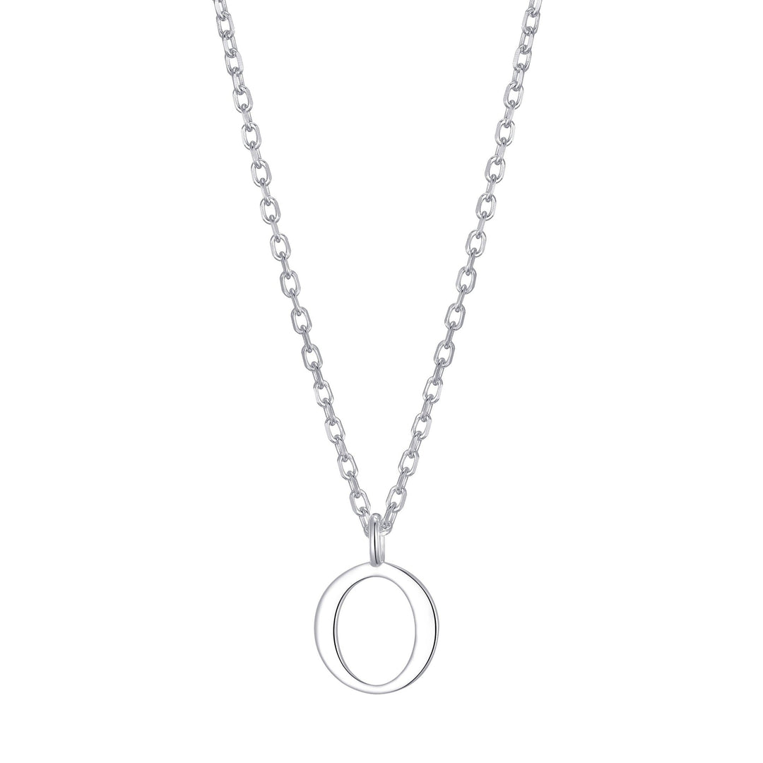 Sterling Silver Initial O Necklace - Philip Jones Jewellery