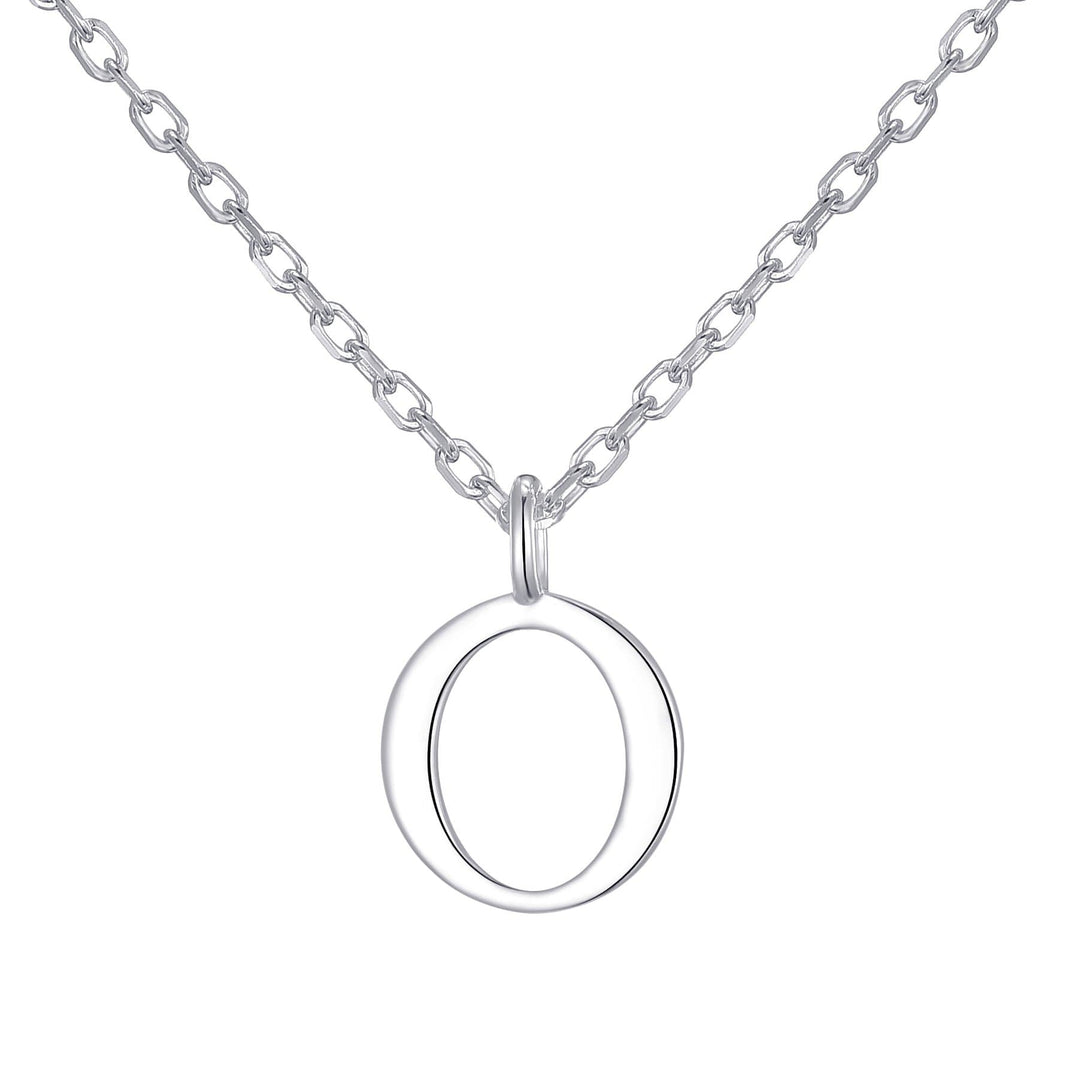 Sterling Silver Initial O Necklace - Philip Jones Jewellery