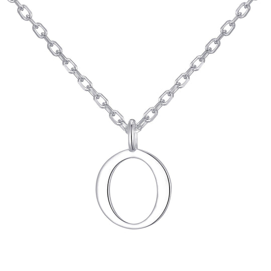 Sterling Silver Initial O Necklace - Philip Jones Jewellery