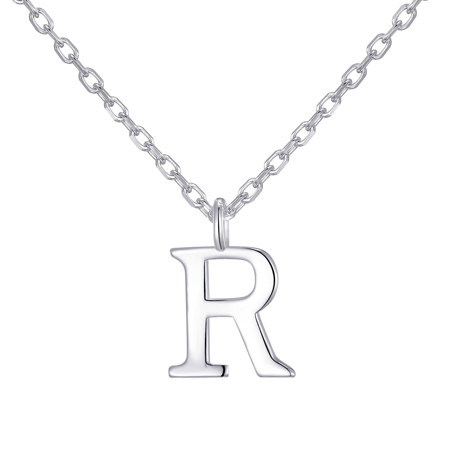 Sterling Silver Initial R Necklace - Philip Jones Jewellery