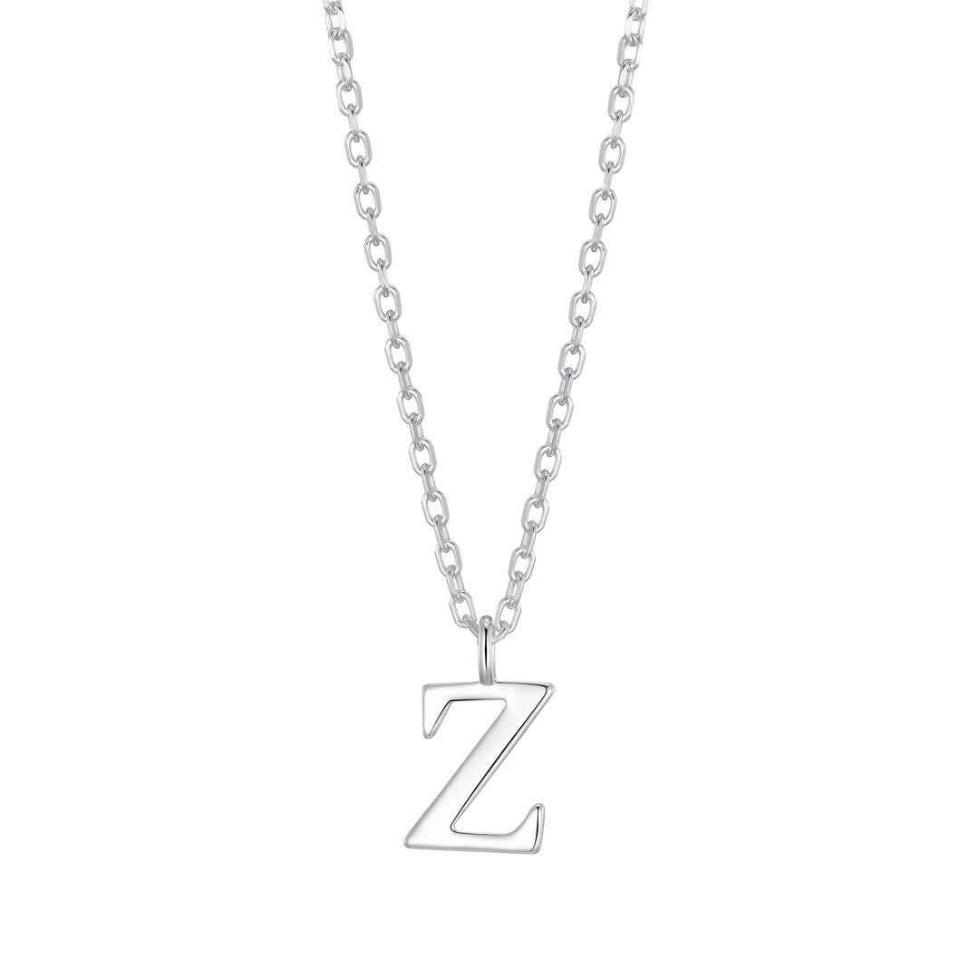 Sterling Silver Initial Z Necklace - Philip Jones Jewellery
