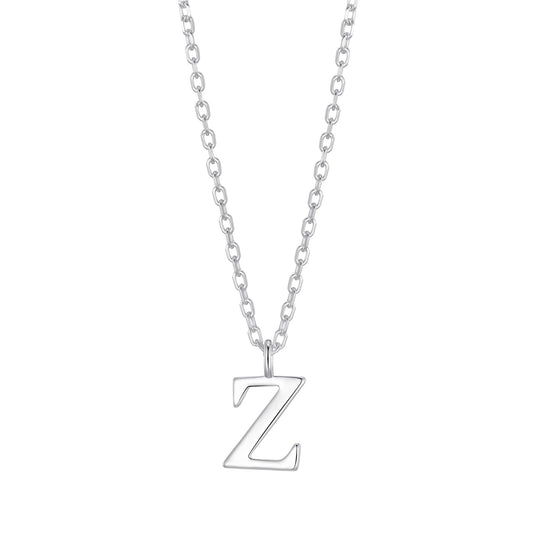Sterling Silver Initial Z Necklace - Philip Jones Jewellery