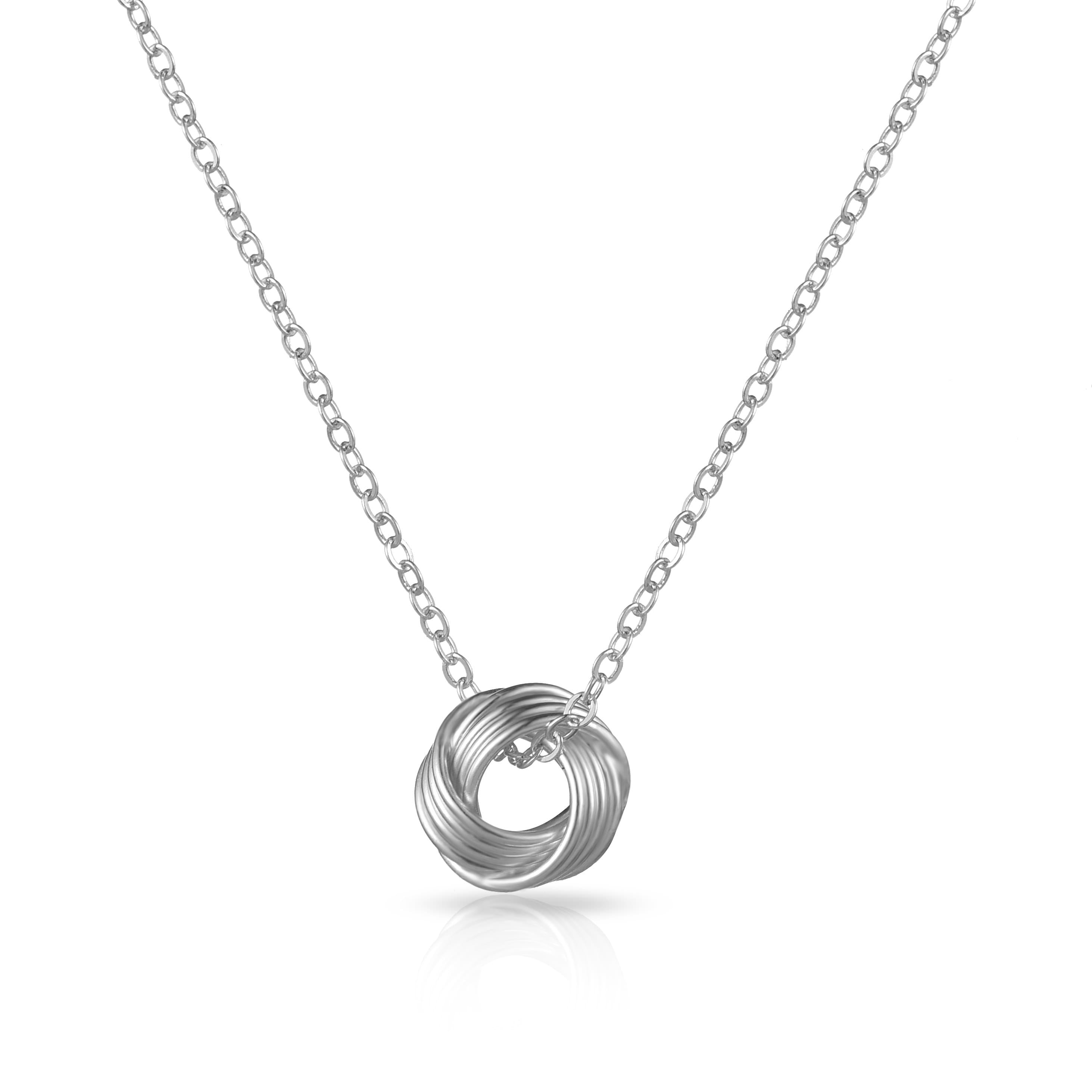 Buy Praavy 925 Sterling Silver Love Knot Necklace - P20N0004 (45) Online