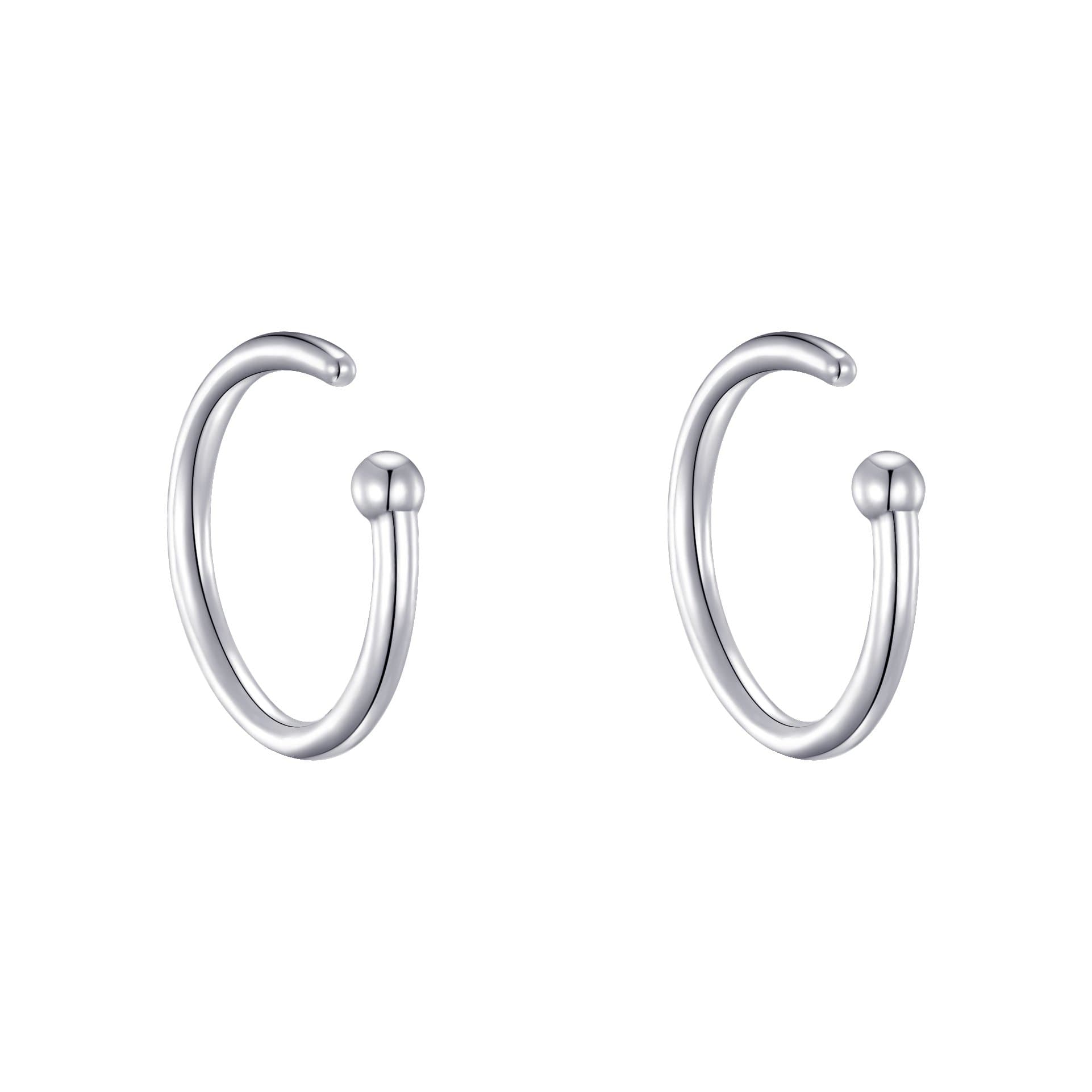 Sterling Silver Micro Thread Hoop Earrings - Philip Jones Jewellery