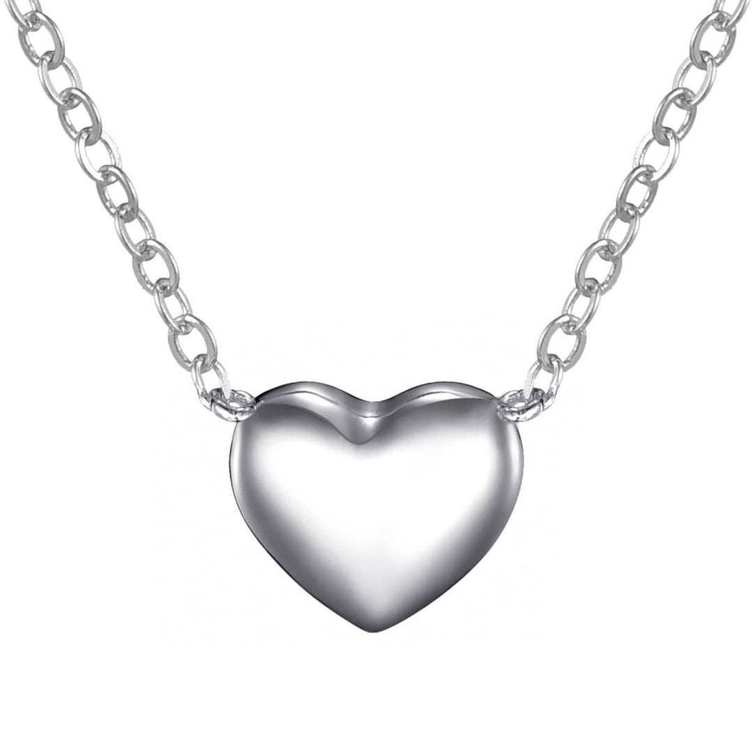 Sterling Silver Mother and Daughter Quote Heart Necklace - Philip Jones Jewellery
