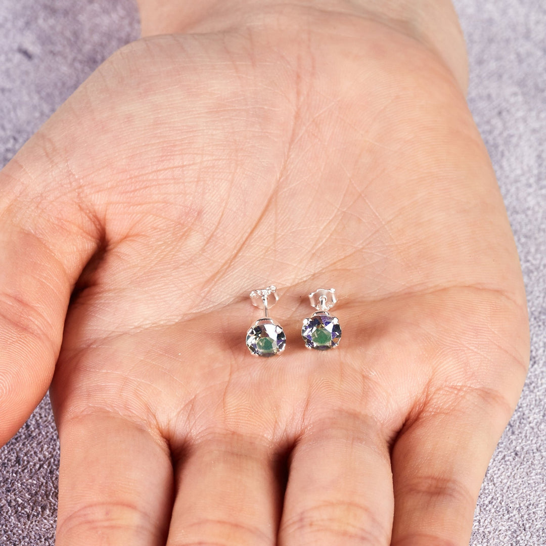 Sterling Silver Paradise Shine Earrings Created with Zircondia® Crystals - Philip Jones Jewellery