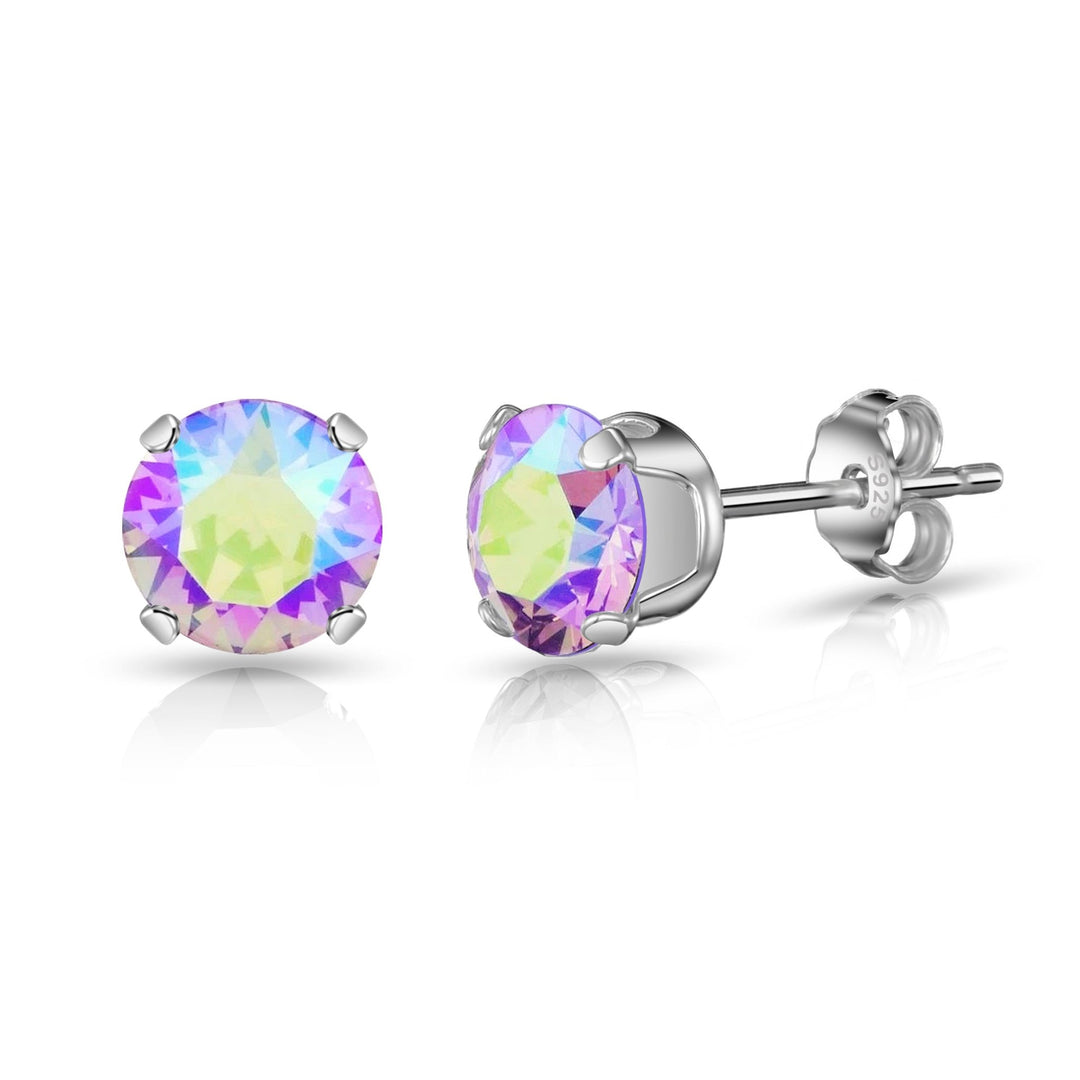 Sterling Silver Paradise Shine Earrings Created with Zircondia® Crystals - Philip Jones Jewellery