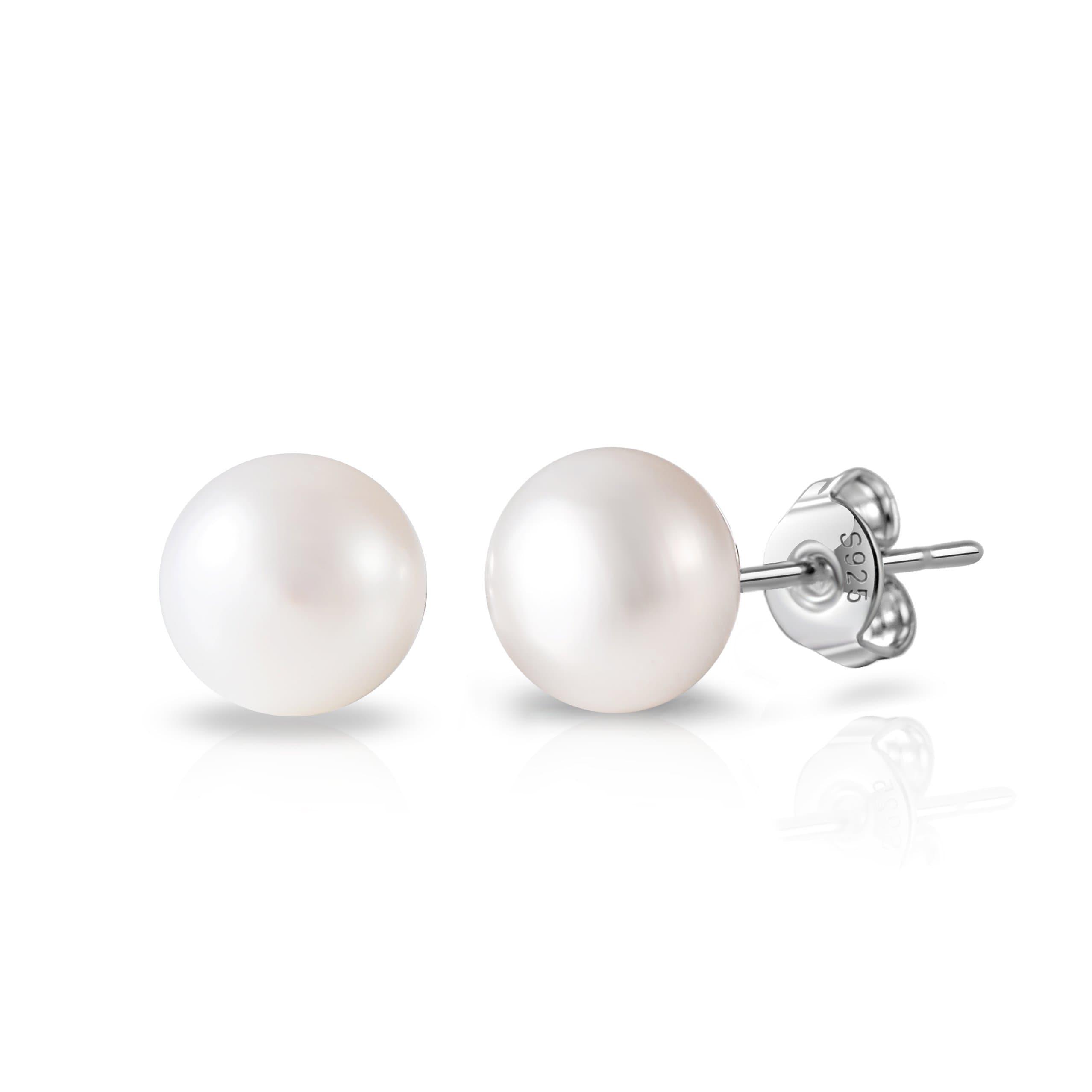 Sterling Silver Pearl Earrings by Philip Jones Jewellery