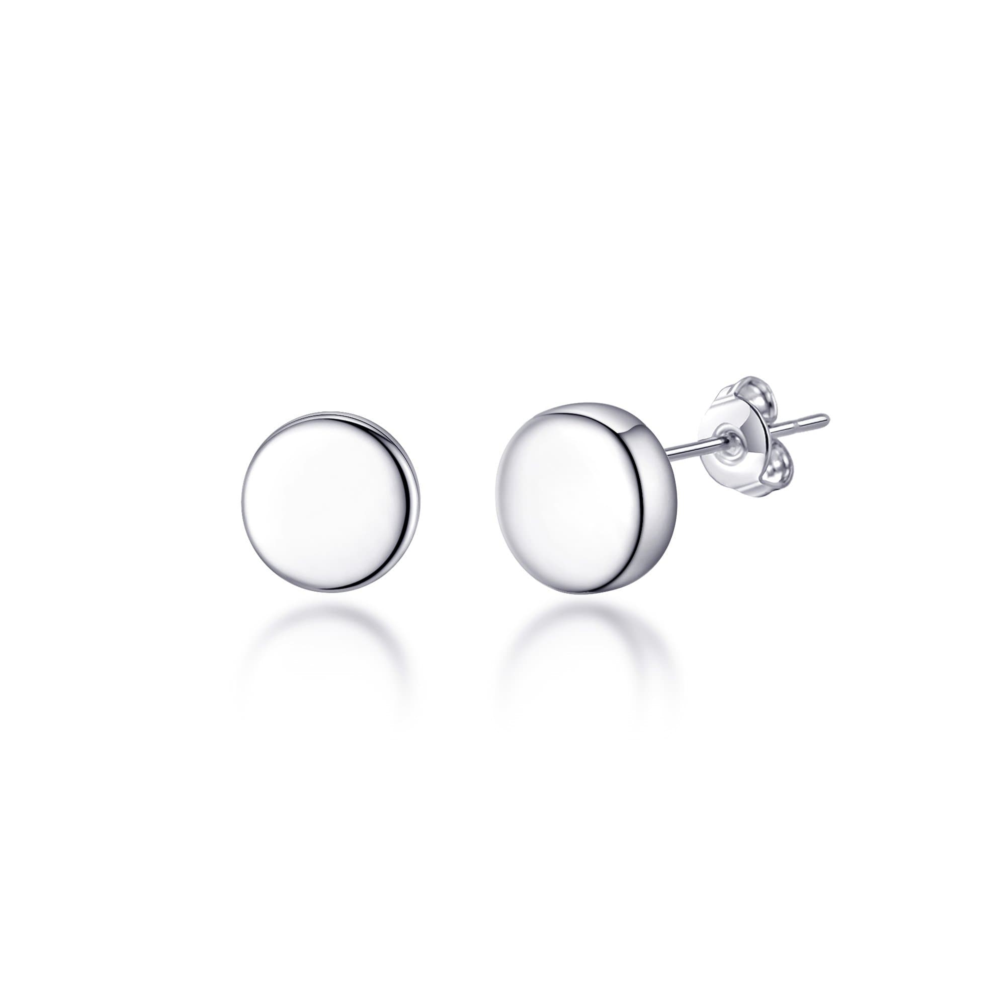 Sterling Silver Round Earrings - Philip Jones Jewellery