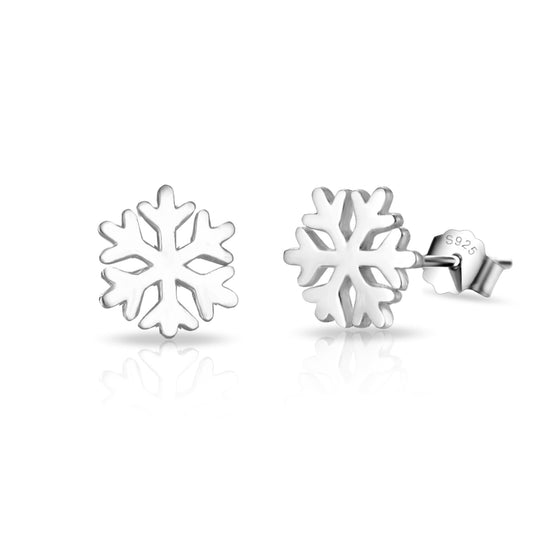 Sterling Silver Snowflake Earrings - Philip Jones Jewellery