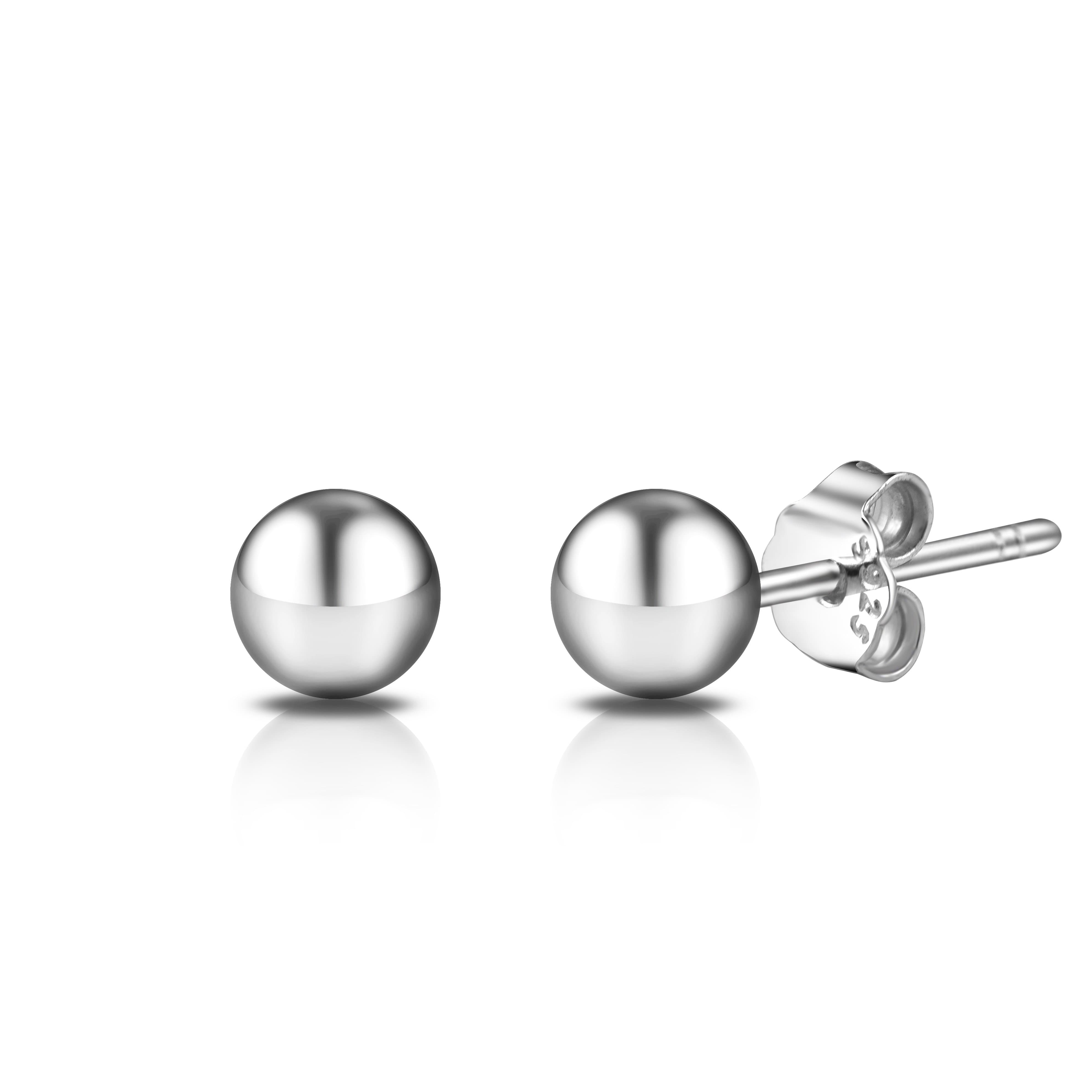 Sterling Silver Sphere Earrings by Philip Jones Jewellery