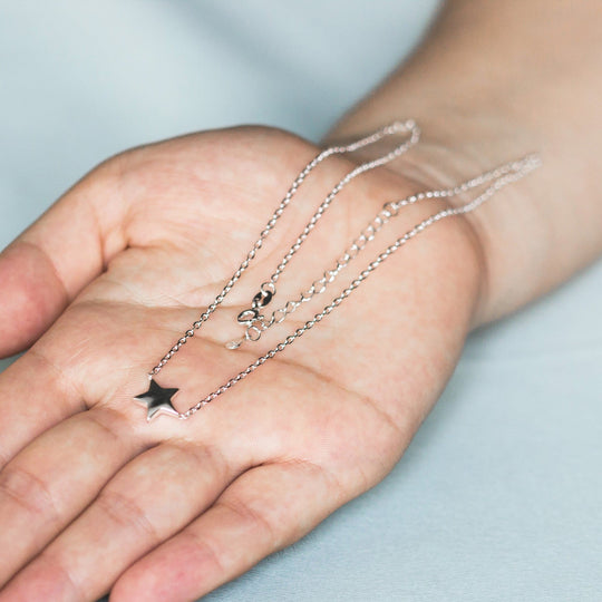 Sterling Silver Star Necklace - Philip Jones Jewellery
