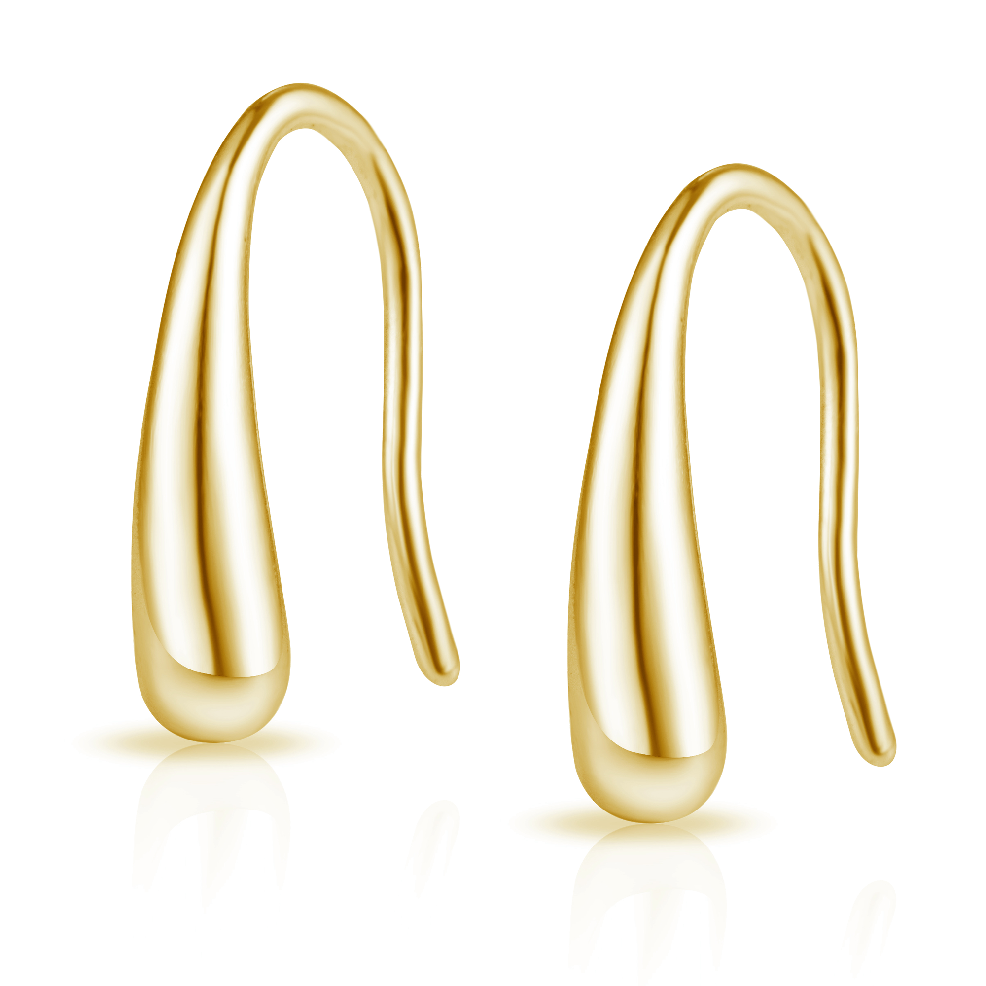 Gold Plated Sterling Silver Teardrop Earrings by Philip Jones Jewellery