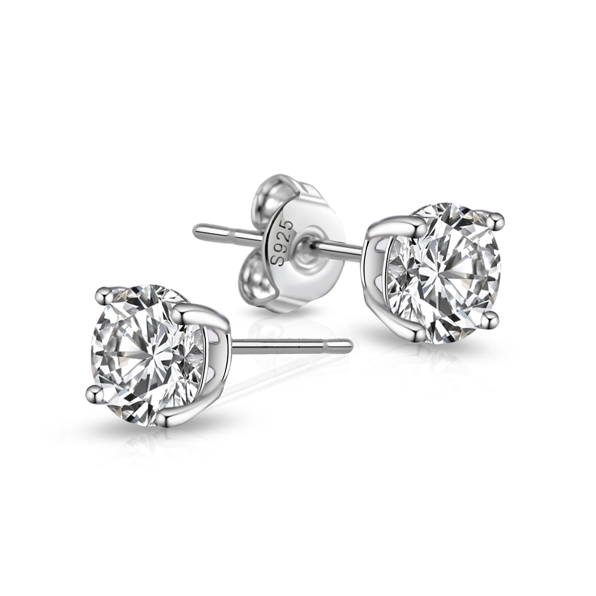 Sterling Silver World's Greatest Teacher Crystal Earrings - Philip Jones Jewellery