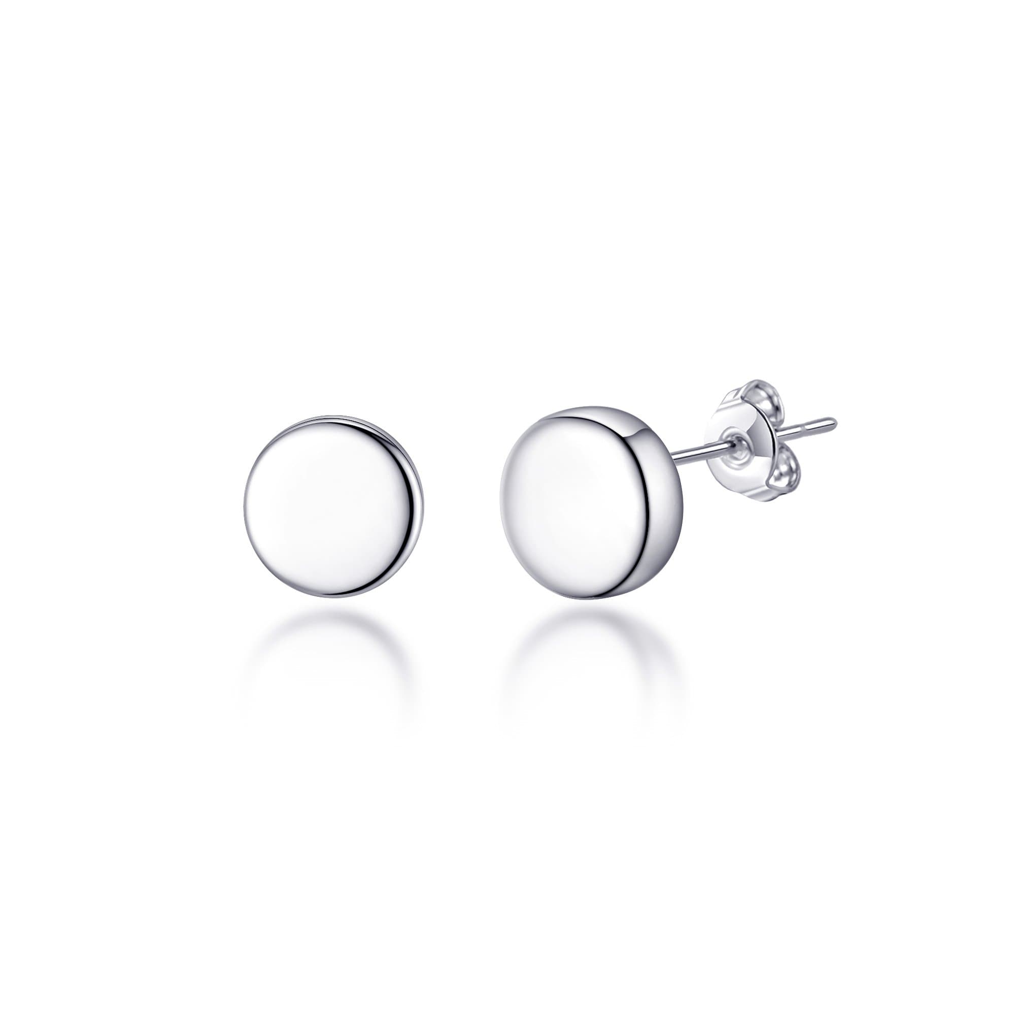 Sterling Silver Round Earrings by Philip Jones Jewellery