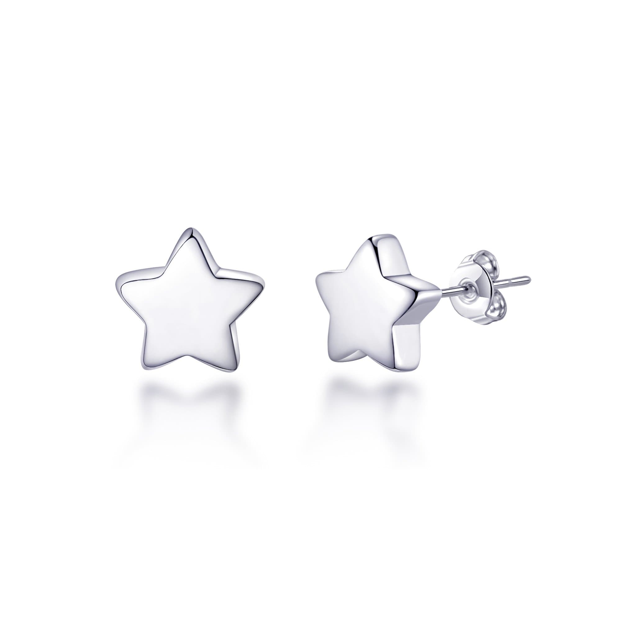 Sterling Silver Star Earrings by Philip Jones Jewellery