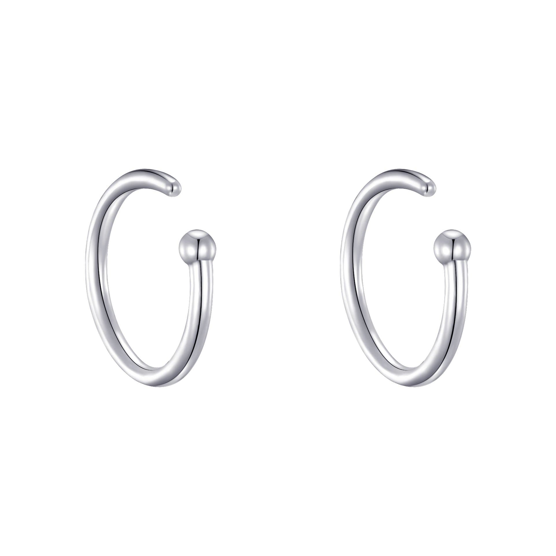 Sterling Silver Micro Thread Hoop Earrings by Philip Jones Jewellery