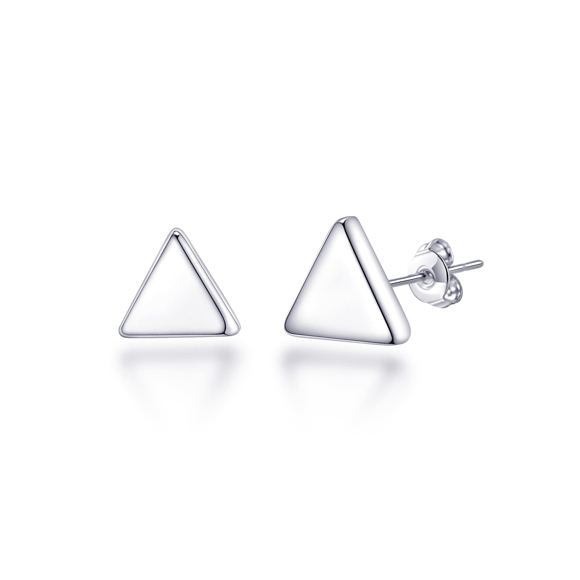 Sterling Silver Triangle Earrings by Philip Jones Jewellery
