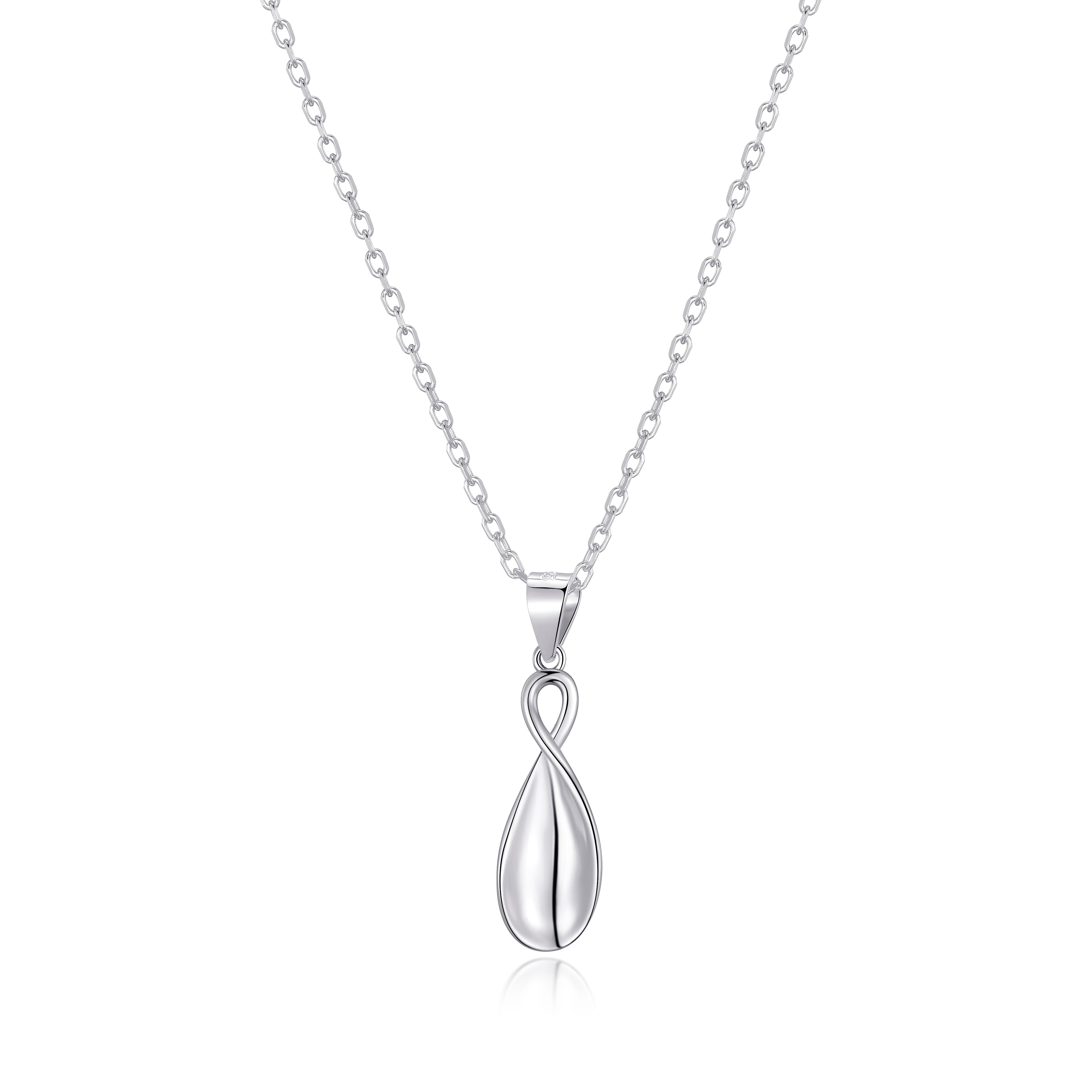 Sterling Silver Infinity Curve Necklace