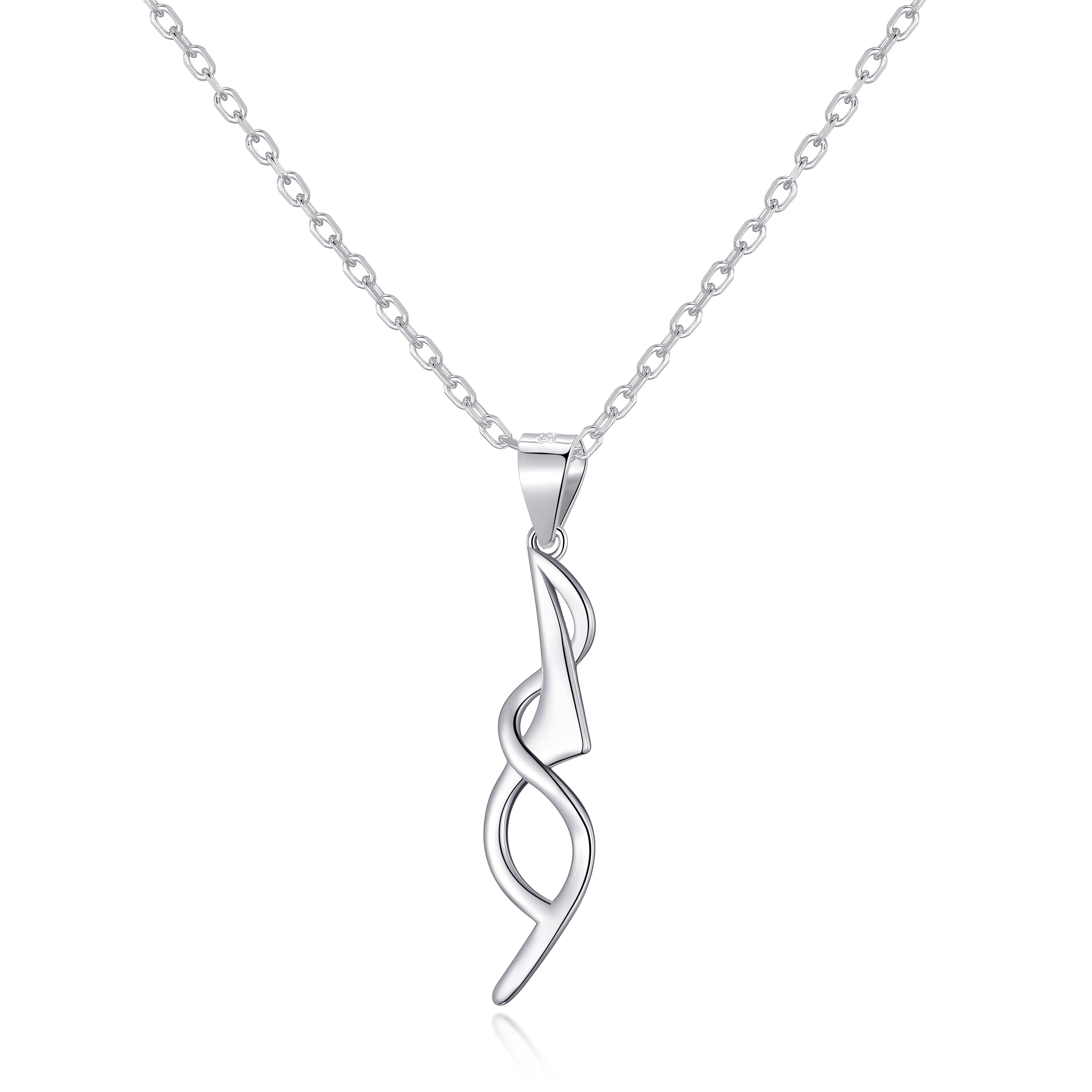 Sterling Silver Spiral Necklace by Philip Jones Jewellery