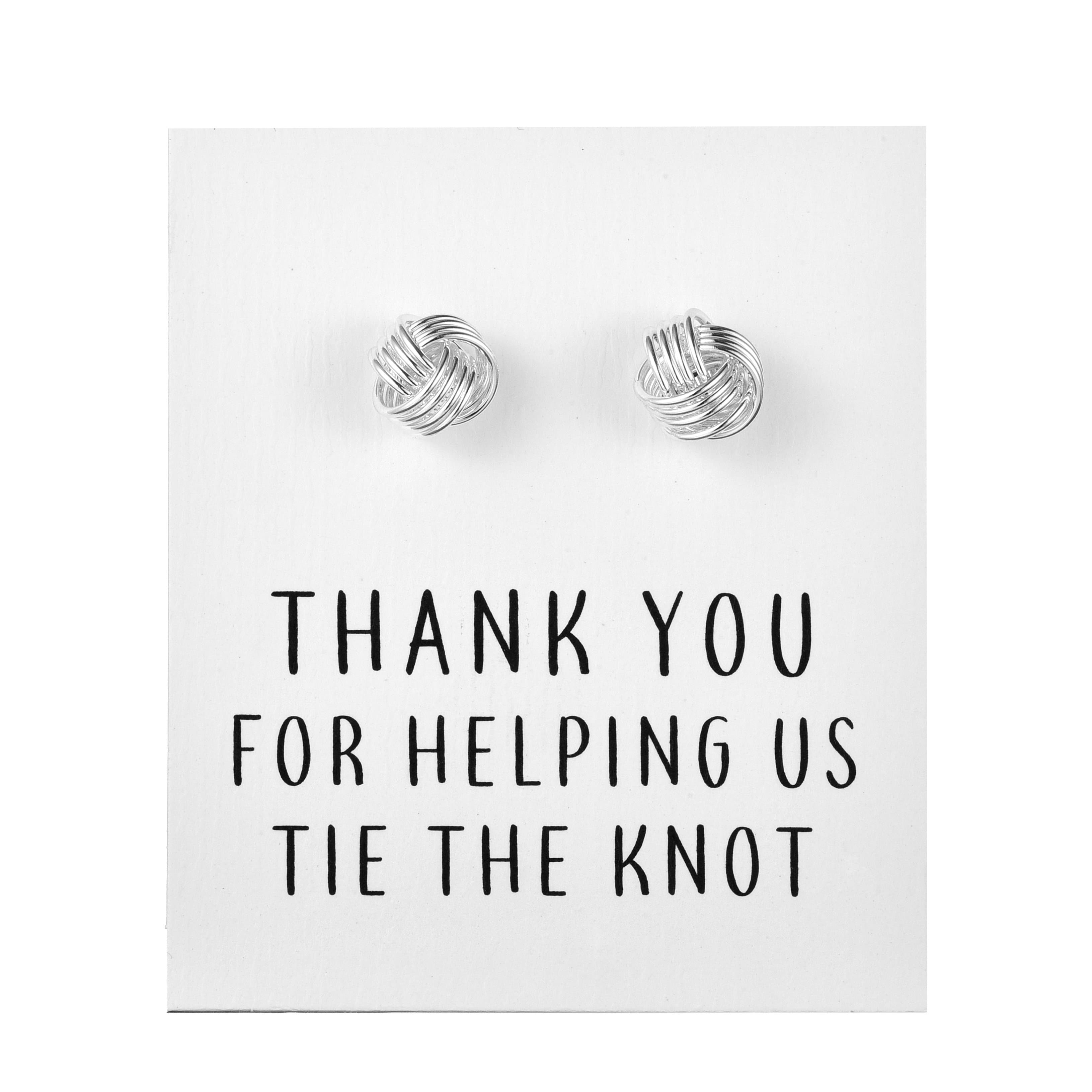 Thank You for Helping us Tie The Knot Cufflinks by Philip Jones Jewellery