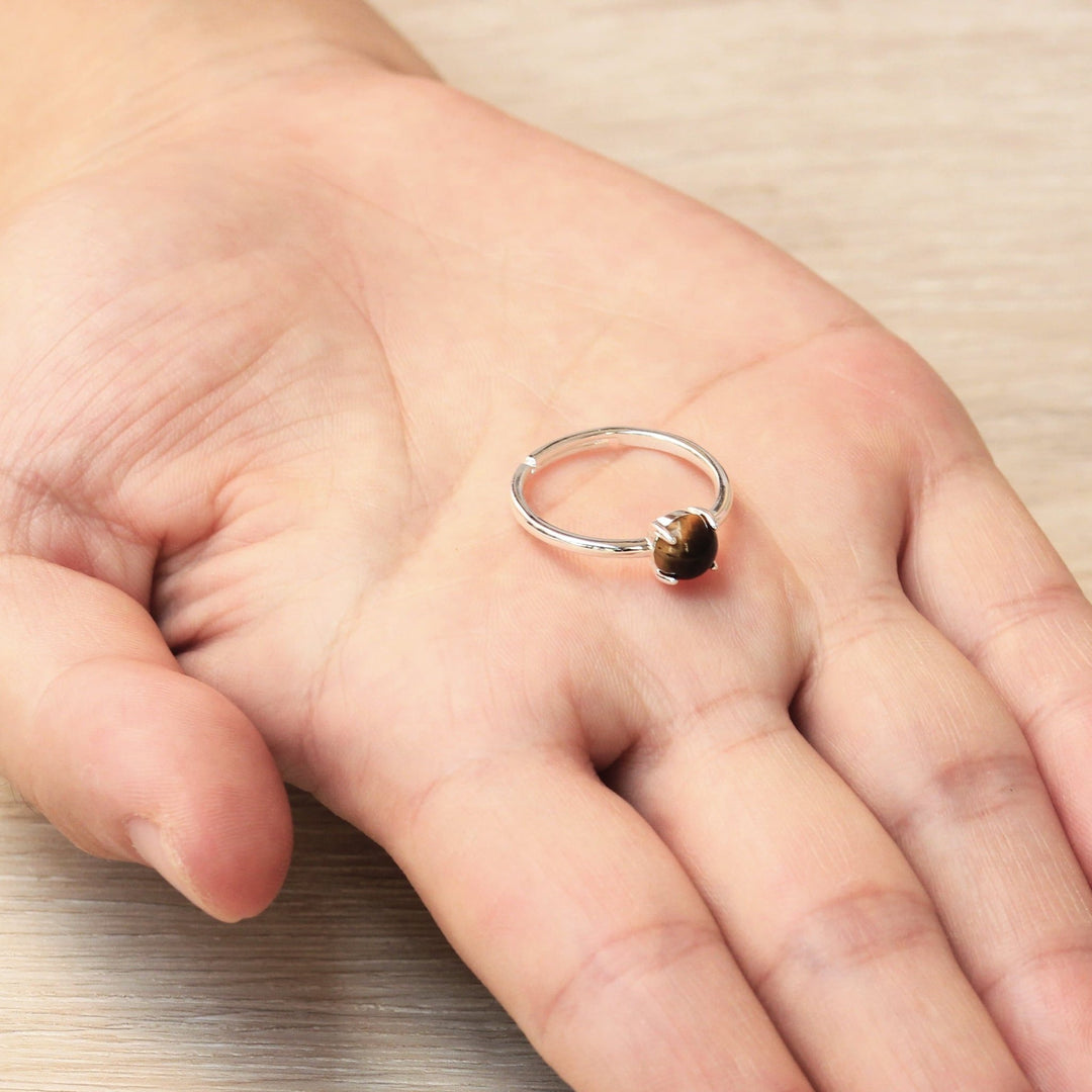 Tigers Eye Adjustable Ring with Quote Card - Philip Jones Jewellery
