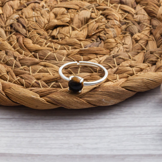 Tigers Eye Adjustable Ring with Quote Card - Philip Jones Jewellery