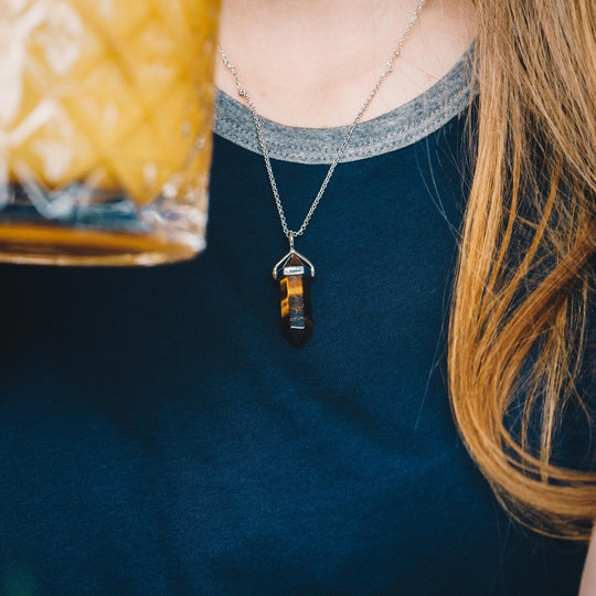Tiger's Eye Genuine Gemstone Necklace - Philip Jones Jewellery